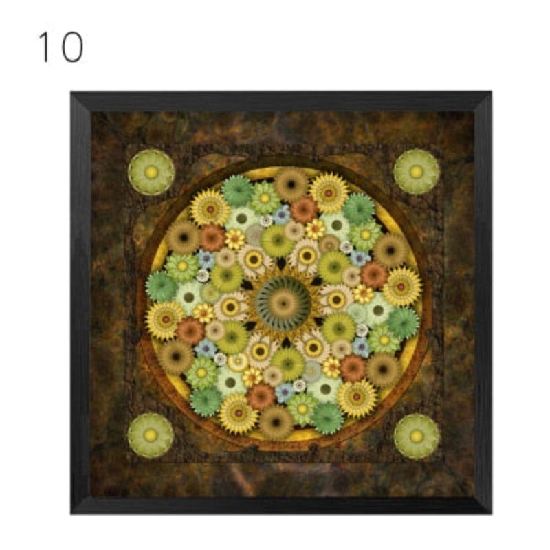 Mandala Ornament Thangka Yoga - Canvas Wandkunst Schilderij
