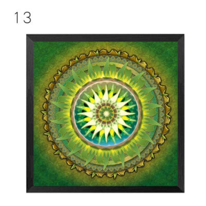 Mandala Ornament Thangka Yoga - Canvas Wandkunst Schilderij