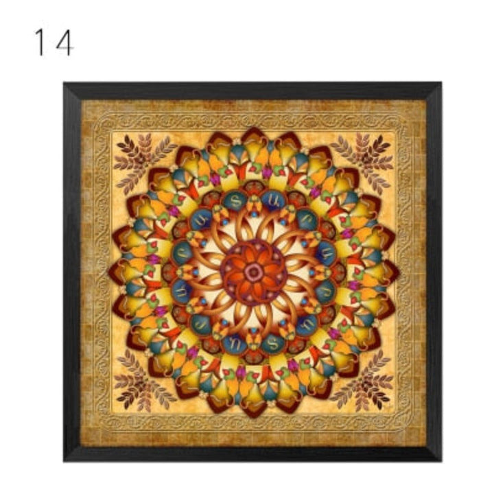 Mandala Ornament Thangka Yoga - Canvas Wandkunst Schilderij