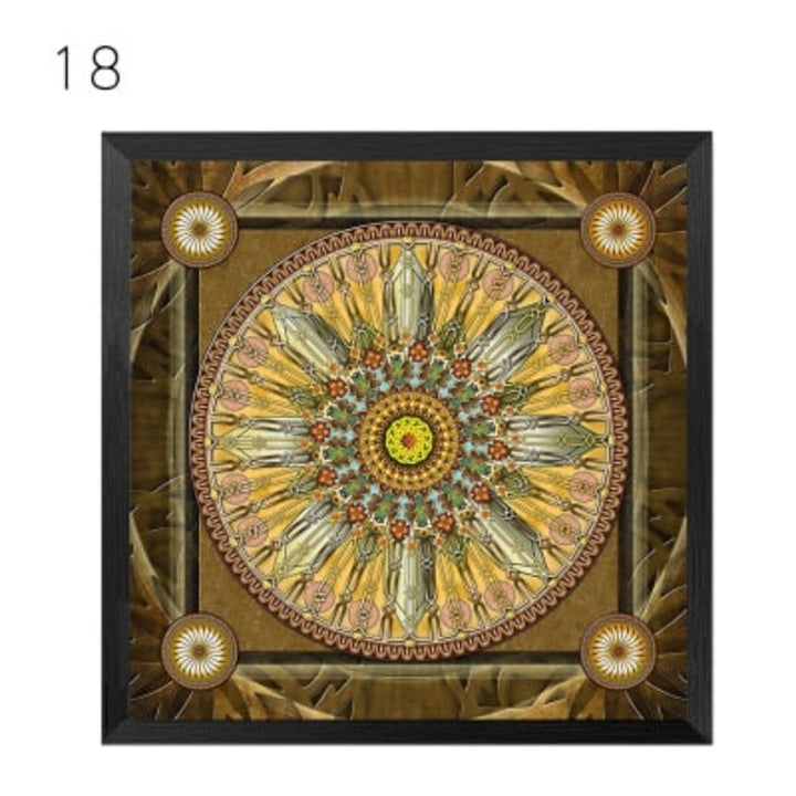 Mandala Ornament Thangka Yoga - Canvas Wandkunst Schilderij