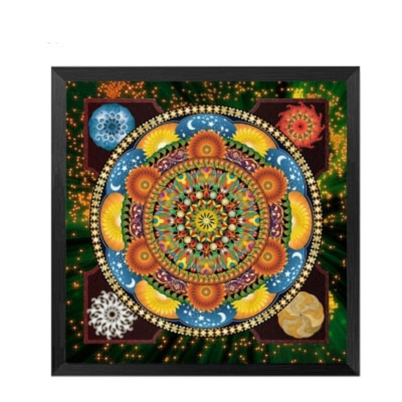 Mandala Ornament Thangka Yoga - Canvas Wandkunst Schilderij