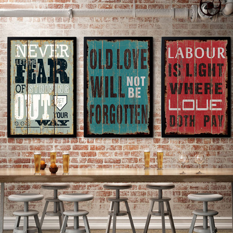 Vintage Europa Poster Love - Canvas Muurkunst Schilderij