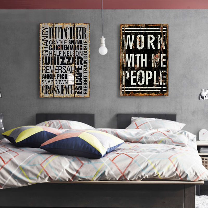 Vintage Europa Poster Love - Canvas Muurkunst Schilderij