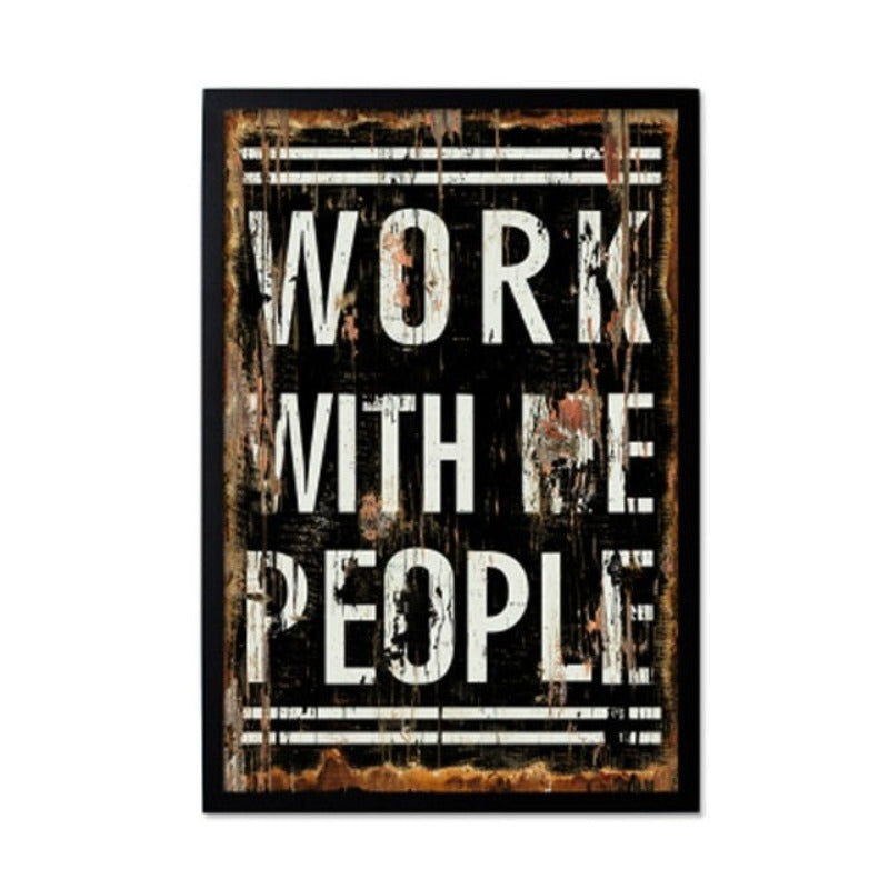 Vintage Europa Poster Love - Canvas Muurkunst Schilderij