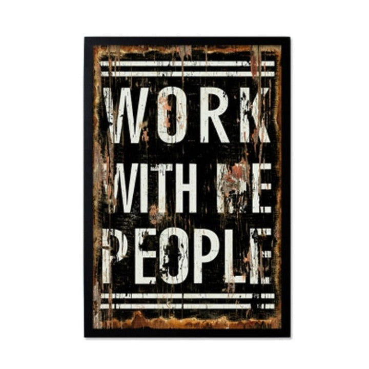 Vintage Europa Poster Love - Canvas Muurkunst Schilderij