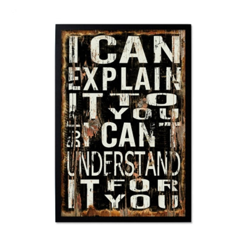 Vintage Europa Poster Love - Canvas Muurkunst Schilderij