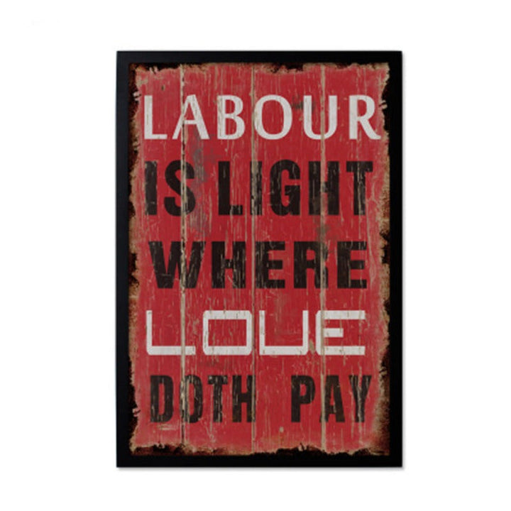 Vintage Europa Poster Love - Canvas Muurkunst Schilderij