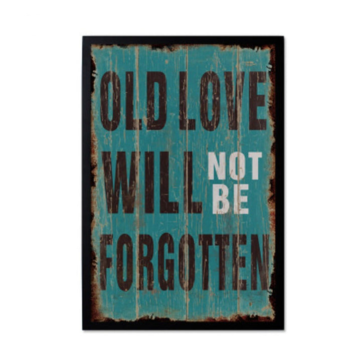 Vintage Europa Poster Love - Canvas Muurkunst Schilderij