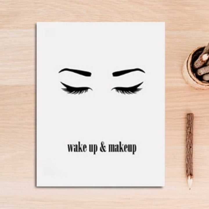 Fashion Makeup Girl Decoratieve - Canvas Wandkunst Schilderij