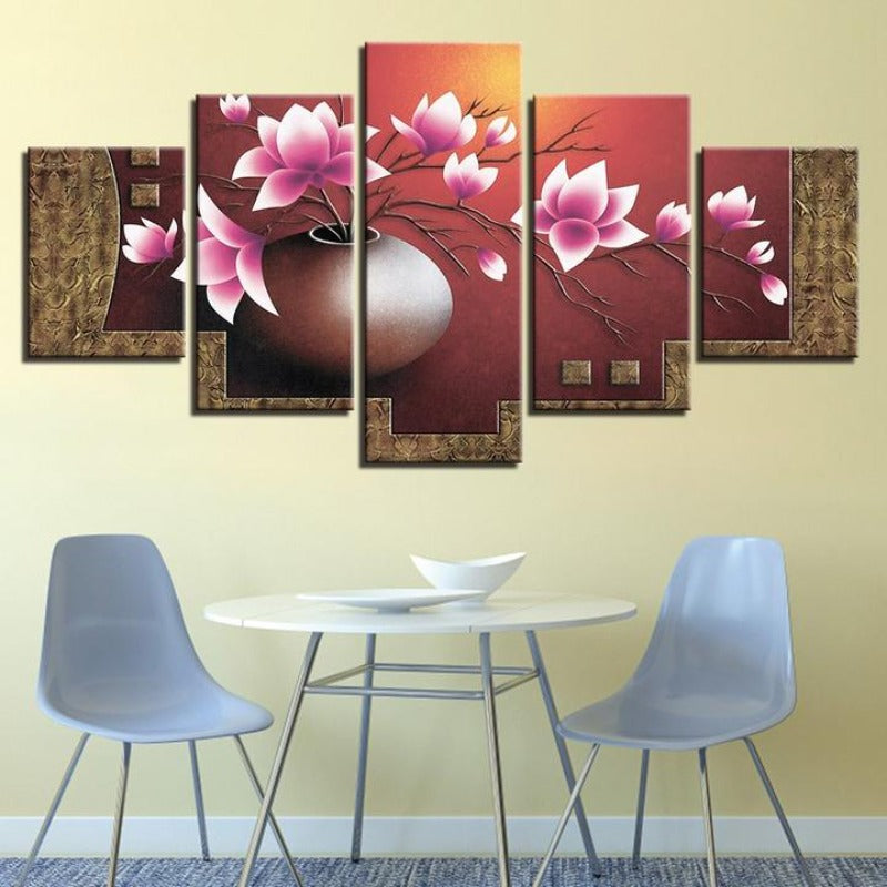Magnolia Bloemen - Canvas Muur Art Schilderij
