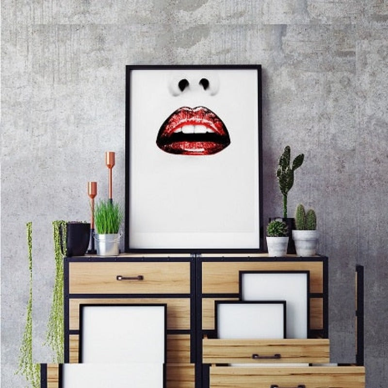 Make-up Lipstick - Canvas Muurkunst Schilderij