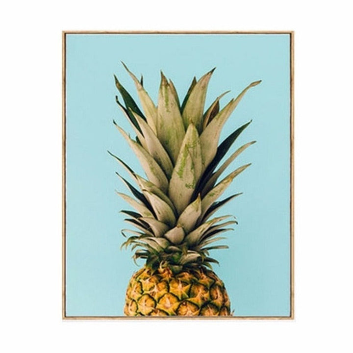 Letters Ananas Canvas Muur Kunst Schilderij