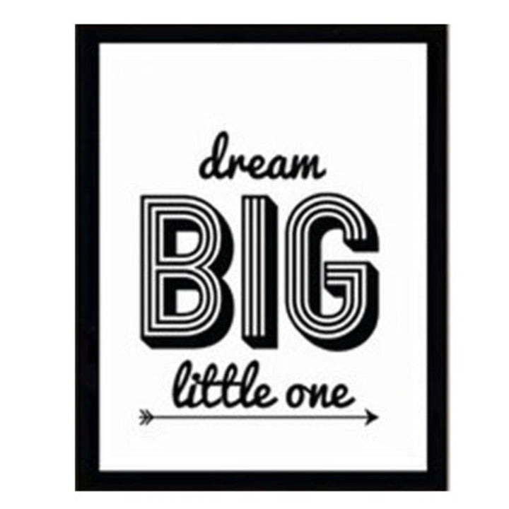 Minimalistische zwart-wit inspirerende letters - canvas wandkunst schilderij