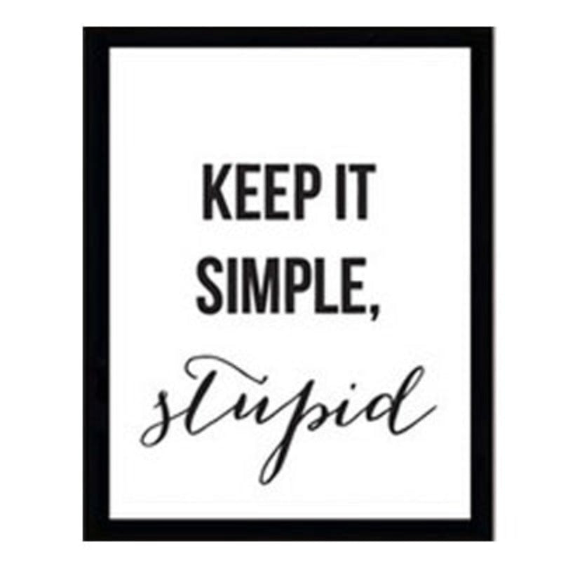 Minimalistische zwart-wit inspirerende letters - canvas wandkunst schilderij