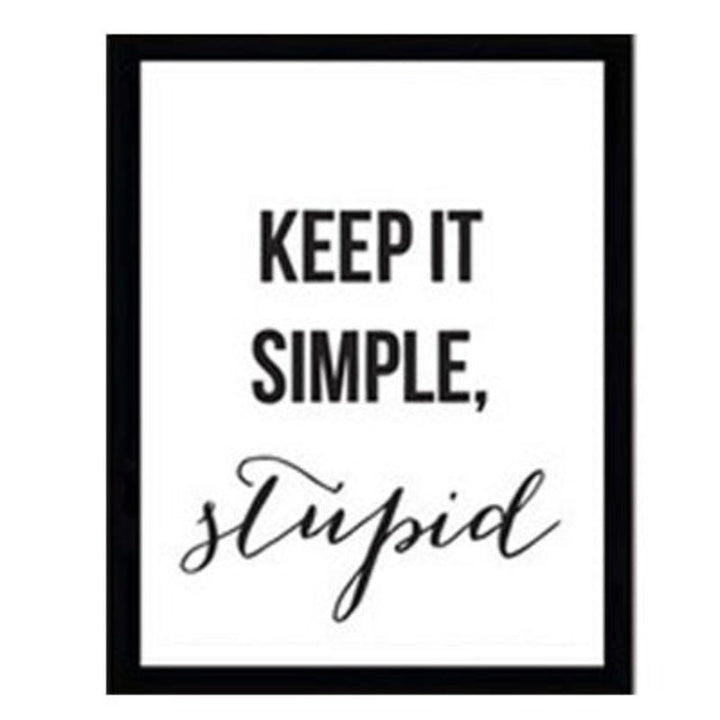 Minimalistische zwart-wit inspirerende letters - canvas wandkunst schilderij