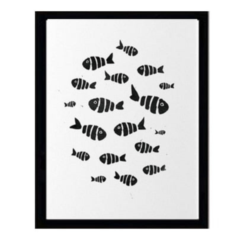 Minimalistische zwart-wit inspirerende letters - canvas wandkunst schilderij