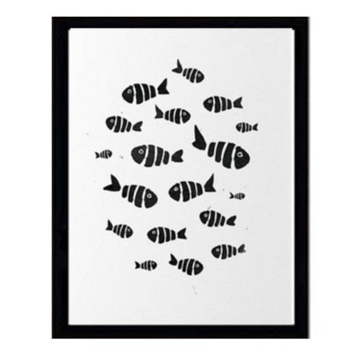 Minimalistische zwart-wit inspirerende letters - canvas wandkunst schilderij