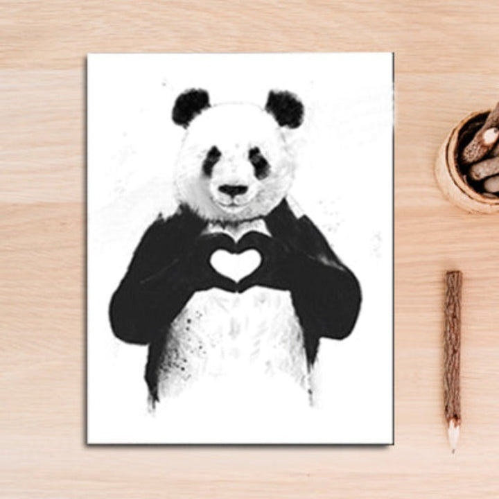 Lustiger Boxkampf-Panda Dier Banksy - Canvas Wandkunst Schilderij