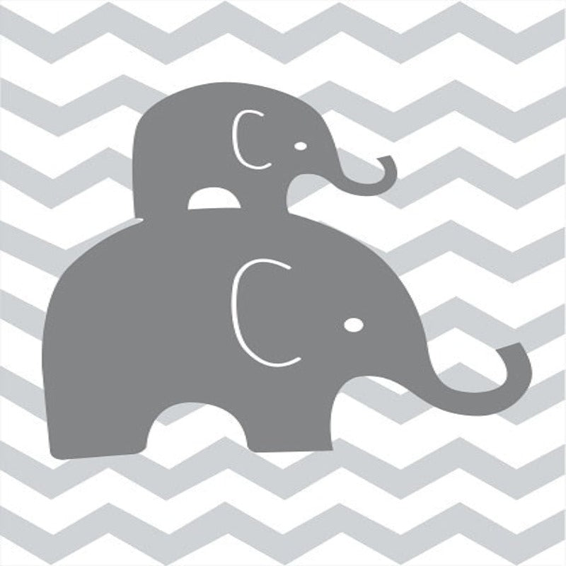 Sweet Elephants - Canvas Wanddecoratie Schilderij