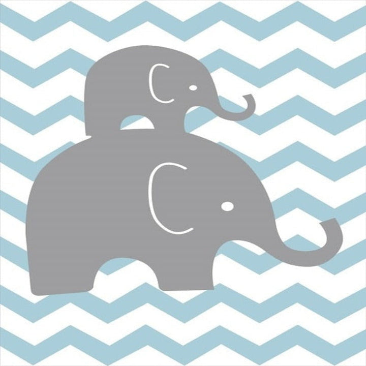Sweet Elephants - Canvas Wanddecoratie Schilderij