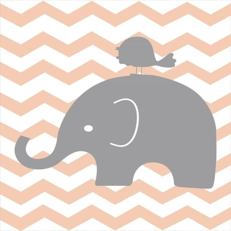 Sweet Elephants - Canvas Wanddecoratie Schilderij