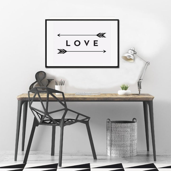 Love Arrow Print - Canvas Wandkunst Schilderij