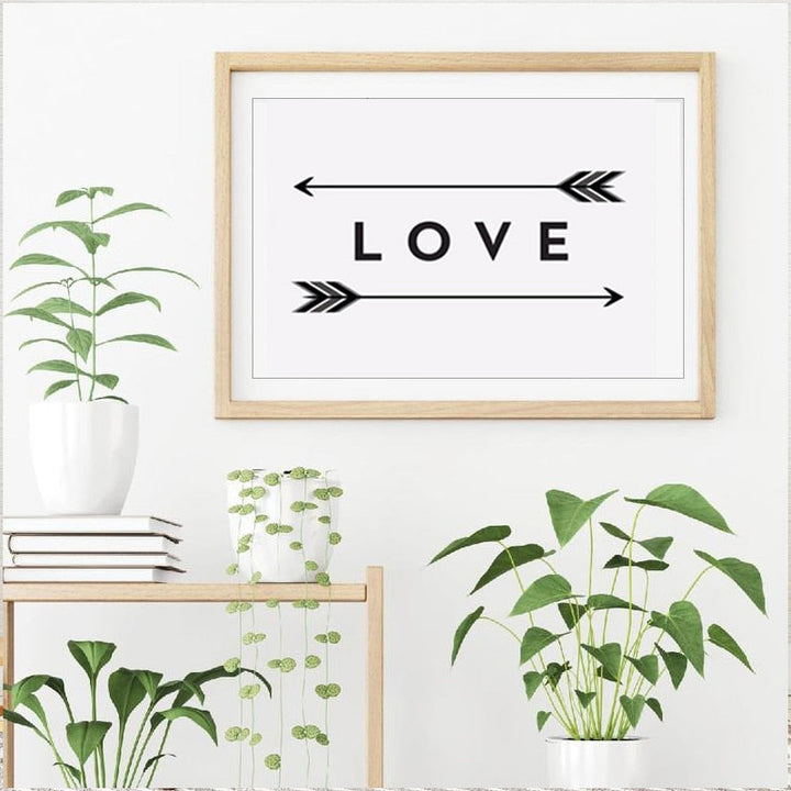Love Arrow Print - Canvas Wandkunst Schilderij
