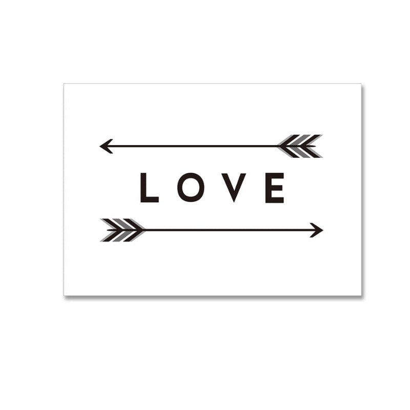 Love Arrow Print - Canvas Wandkunst Schilderij