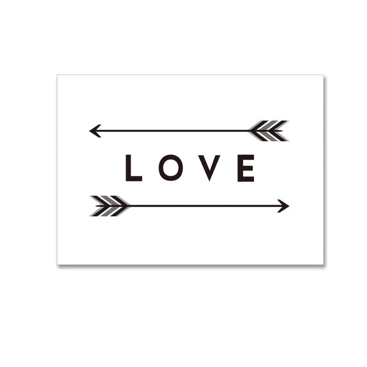 Love Arrow Print - Canvas Wandkunst Schilderij