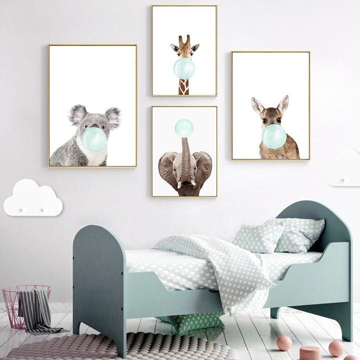 Mooie wandkunst voor de kinderkamer - canvas wandkunst schilderij