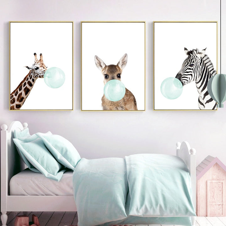 Mooie wandkunst voor de kinderkamer - canvas wandkunst schilderij