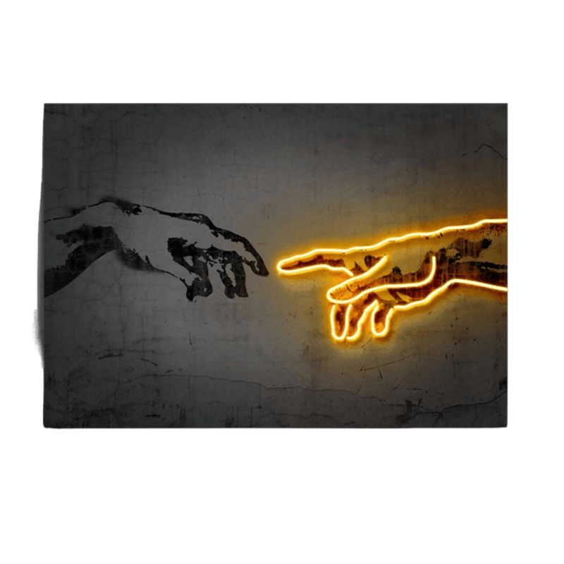 De lichtere touch - canvas wandkunst schilderij