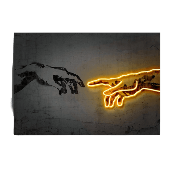 De lichtere touch - canvas wandkunst schilderij