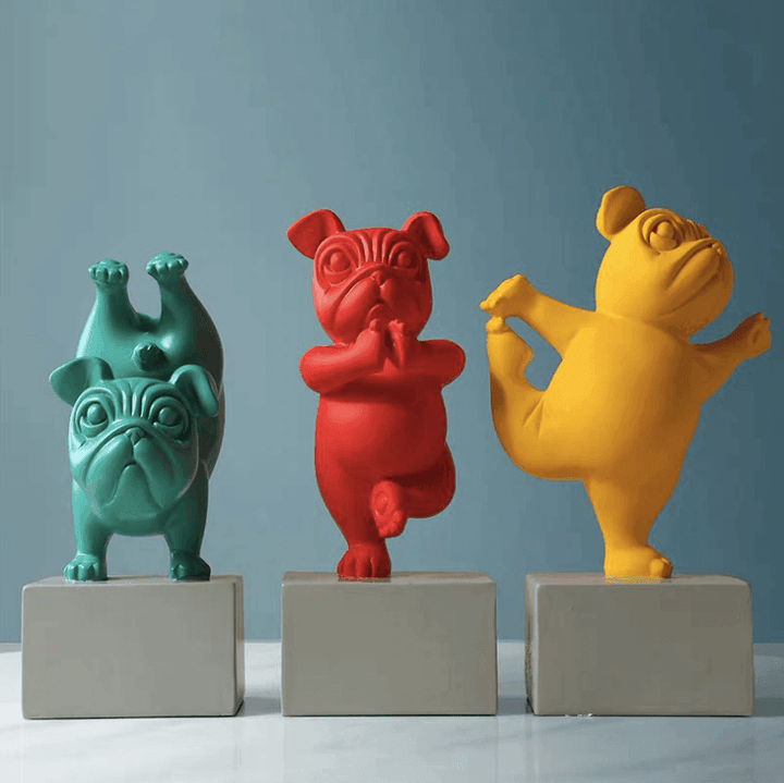 Hars Abstract Yoga Bulldog Beeld