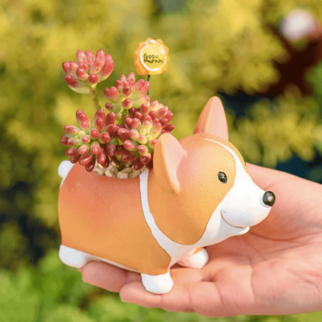 Harz Corgi Mini Plantenpot