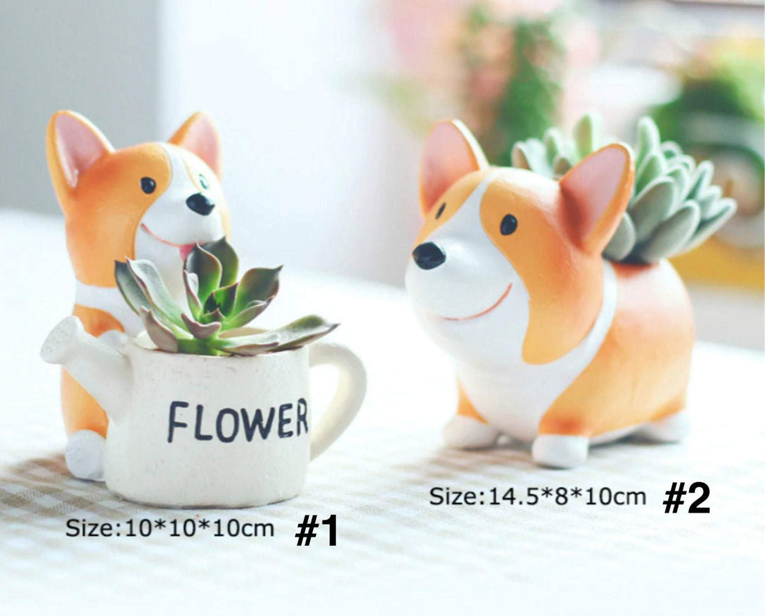 Harz Corgi Mini Plantenpot