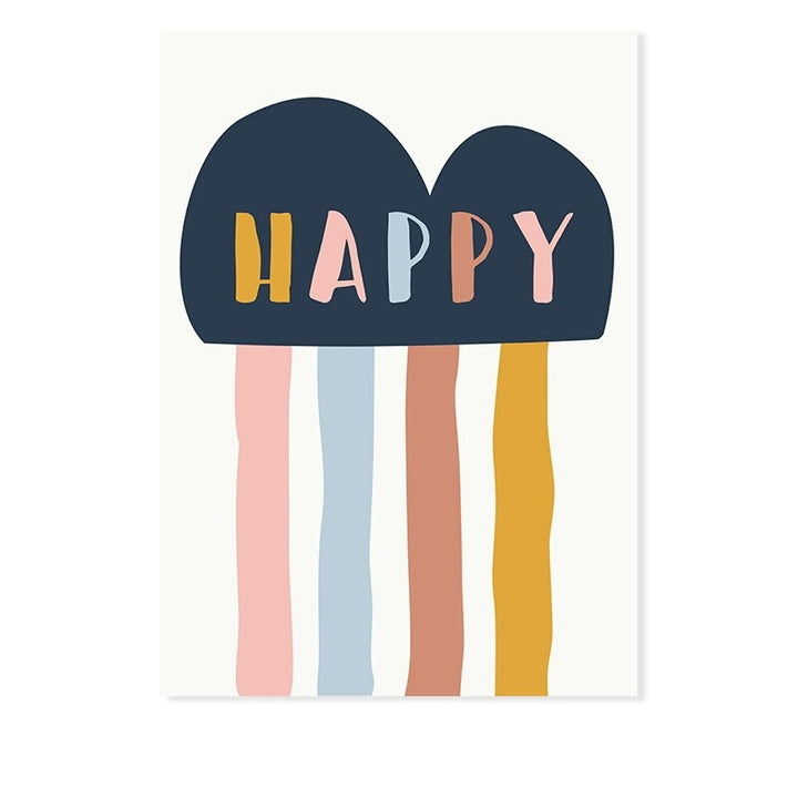 Happy Color You Are My Sunshine Kinderkamer - Canvas Muurkunst Print