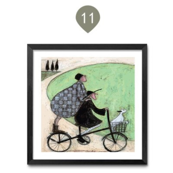 Vintage Noordse Abstracte Landschap - Canva Muur Kunst Print