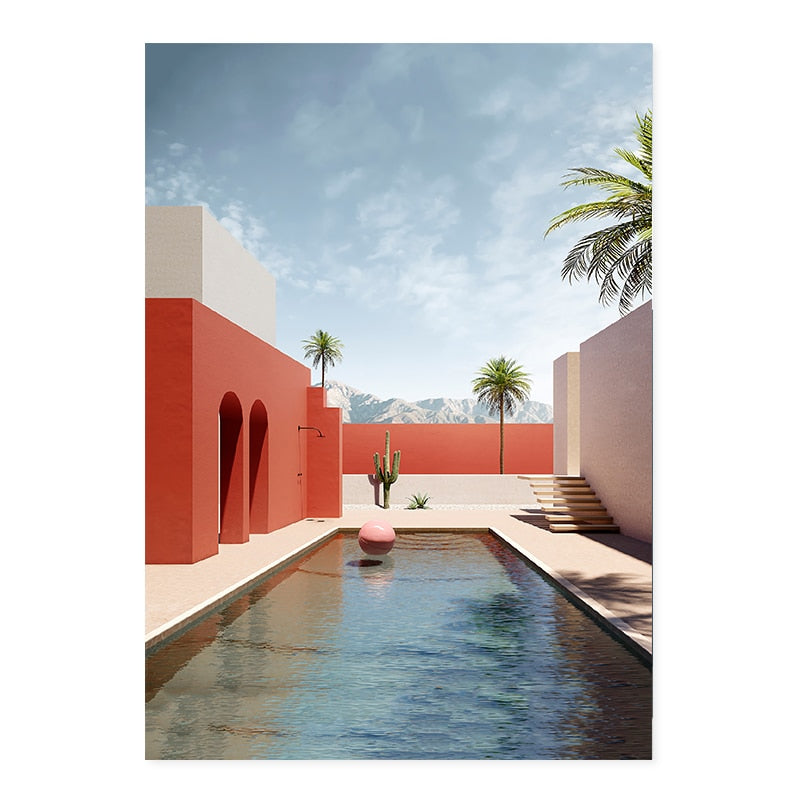 Stilleven Moderne Gebouw - Canvas Muurkunst Print