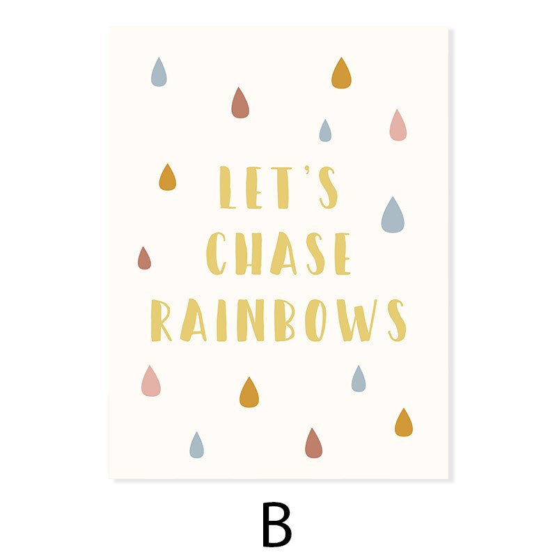 Laten we regenbogen jagen Kinderen - canvas wandkunst druk