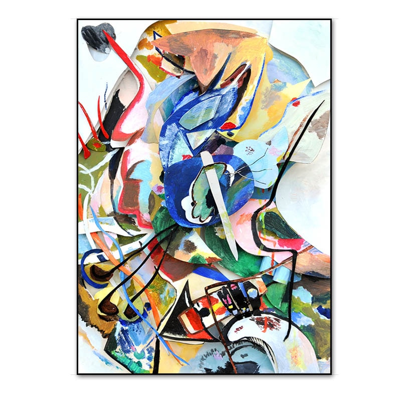 Vintage Wassily Kandinsky Beroemde Abstract - Canvas Muurkunstprint