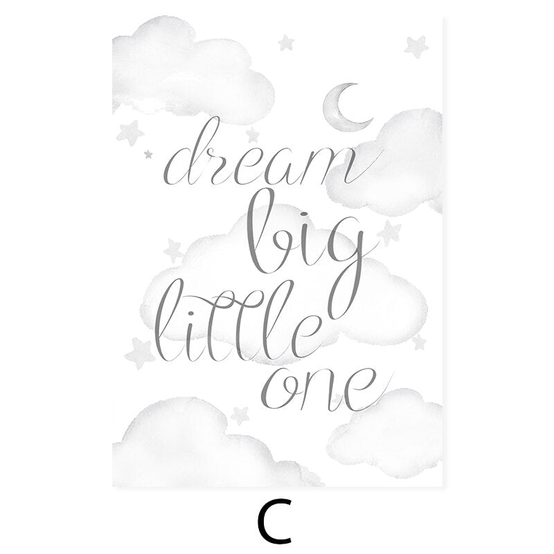 Schattige Cartoon Afrikaanse Dieren Kinderkamer - Canvas Muurdecoratie Print