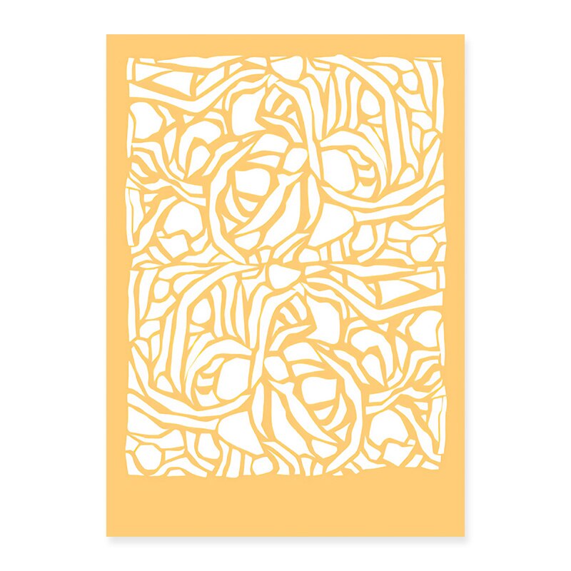 Trendy Abstract Gele Grafische Ontwerpen - Canvas Wanddecoratie Print