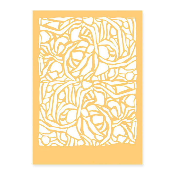 Trendy Abstract Gele Grafische Ontwerpen - Canvas Wanddecoratie Print