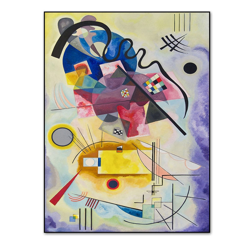 Vintage Wassily Kandinsky Beroemde Abstract - Canvas Muurkunstprint