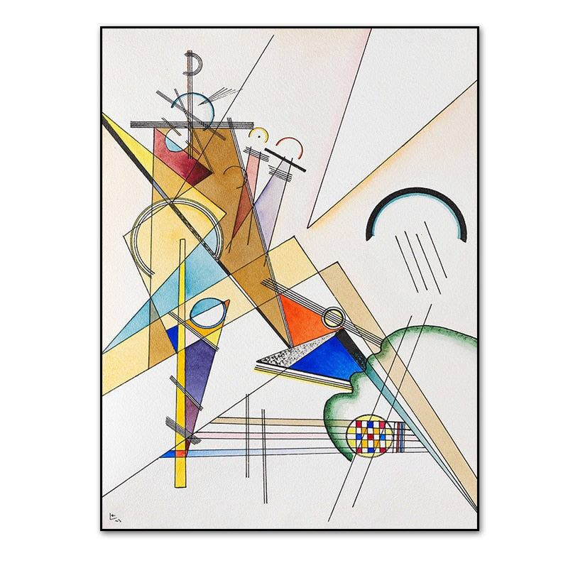 Vintage Wassily Kandinsky Beroemde Abstract - Canvas Muurkunstprint