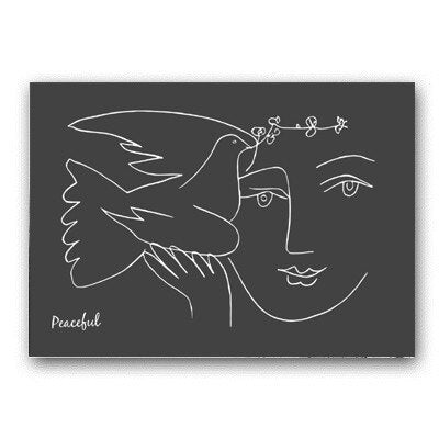 Vintage Europese Matisse Lijn Figuur - Canvas Wandkunst Print