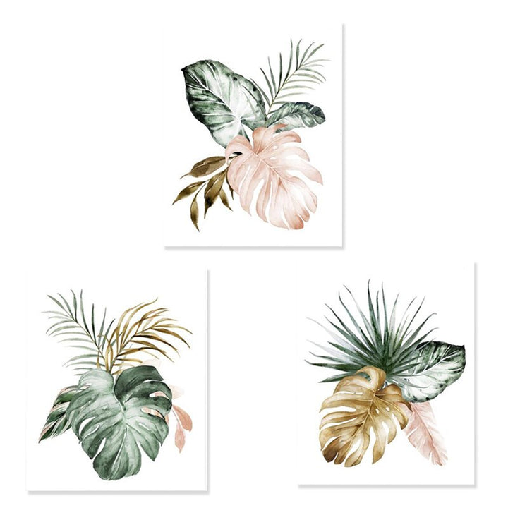 Tropische Botanische Groene Bladeren - Canvas Muurdecoratie Print