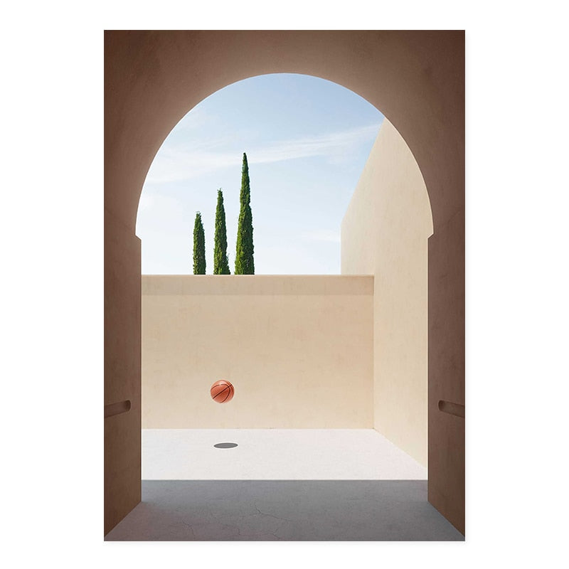 Stilleven Moderne Gebouw - Canvas Muurkunst Print