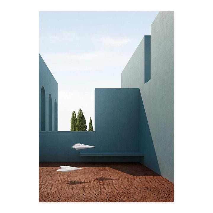 Stilleven Moderne Gebouw - Canvas Muurkunst Print